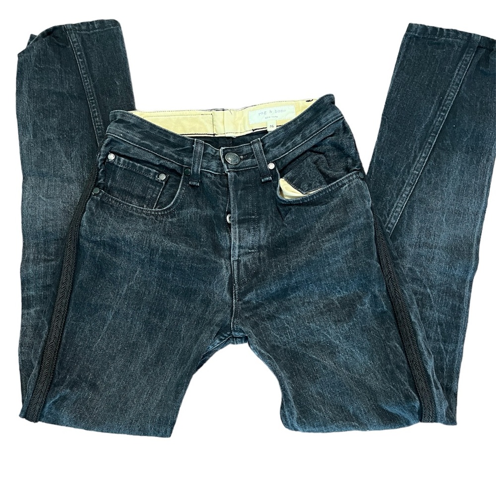 rag & bone Women's Straight Leg Jeans in Dark Wash Blue (size 26)